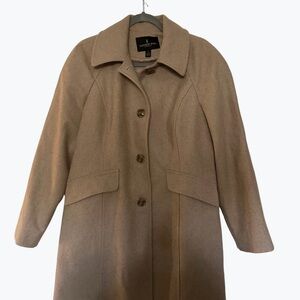 London Fog Tan Wool Blend Coat